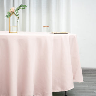 Unleash Your Creativity with the Blush 108" Seamless Polyester Round Tablecloth