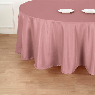 Elevate Your Event Decor with the Dusty Rose Seamless Polyester Tablecloth