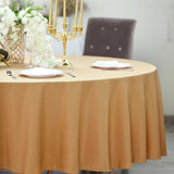 108inch Gold Polyester Round Tablecloth