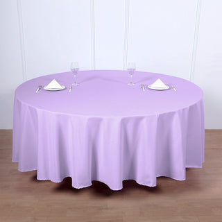 Elevate Your Event with the Lavender Lilac Polyester Round Tablecloth
