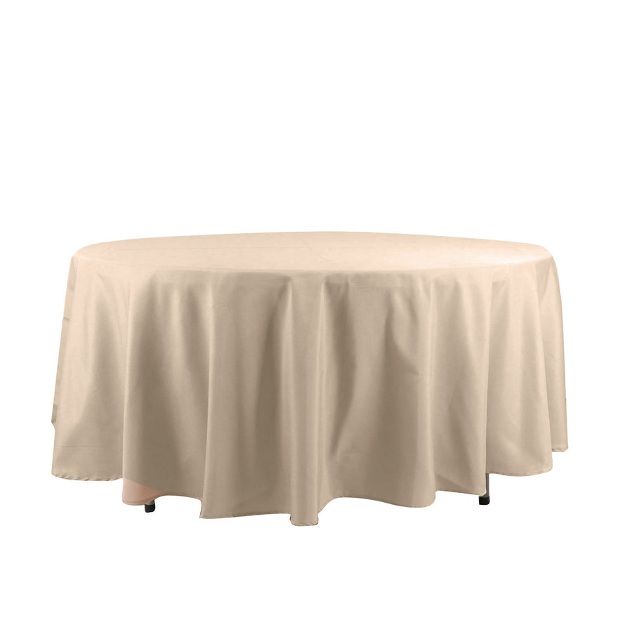 108inch Nude Polyester Round Tablecloth