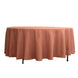 Terracotta (Rust) Seamless Polyester Round Tablecloth - 108inch