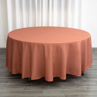 Terracotta (Rust) Round Tablecloth for Elegant Event Décor
