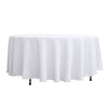 108inch White Polyester Round Tablecloth