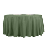 108inch Olive Green Polyester Round Tablecloth