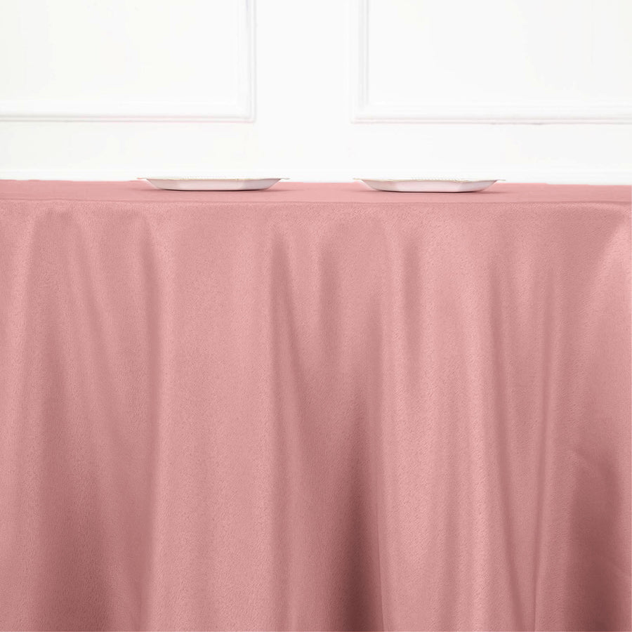 120" Dusty Rose Polyester Round Tablecloth