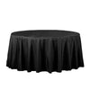 120" Black Seamless Polyester Round Tablecloth