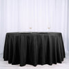 120" Black Seamless Polyester Round Tablecloth