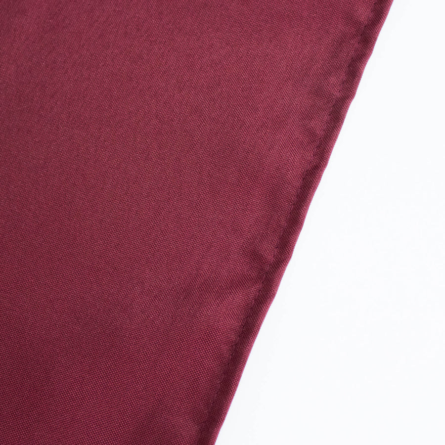 120inch Burgundy 200 GSM Seamless Premium Polyester Round Tablecloth