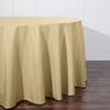 120" Champagne Polyester Round Tablecloth