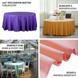 120" Pink Polyester Round Tablecloth