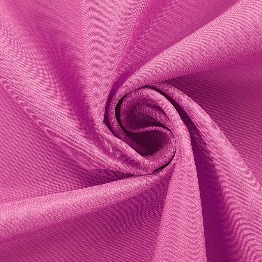 120" Fuchsia Polyester Round Tablecloth#whtbkgd
