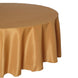 120 inches Gold Polyester Round Tablecloth
