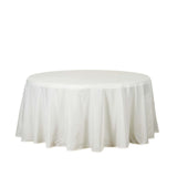 120 inch Ivory Polyester Round Tablecloth