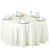 120inch Ivory 190 GSM Seamless Premium Polyester Round Tablecloth