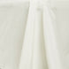 120inch Ivory 190 GSM Seamless Premium Polyester Round Tablecloth#whtbkgd