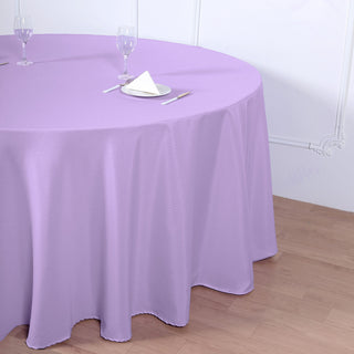 Create a Stunning Event Setting with the Lavender Lilac Polyester Round Tablecloth