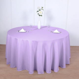 Elevate Your Event Decor with the Lavender Lilac Polyester Round Tablecloth
