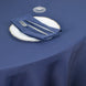 120inch Navy Blue 200 GSM Seamless Premium Polyester Round Tablecloth