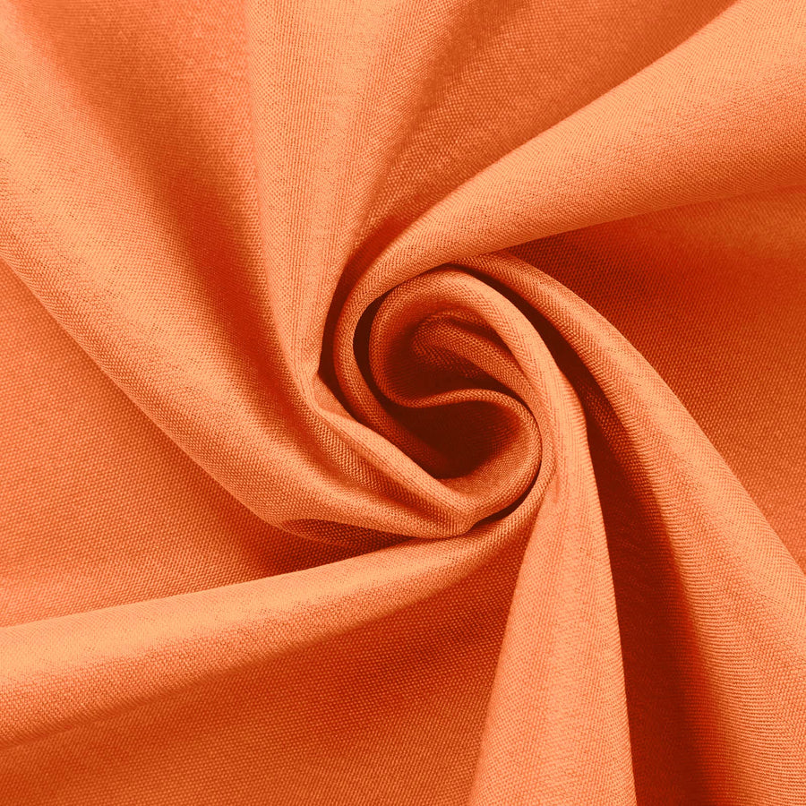 120 inch Orange Polyester Round Tablecloth#whtbkgd