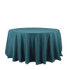 120 Round Teal Polyester Tablecloth