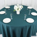 120Inch Peacock Teal Polyester Round Tablecloth