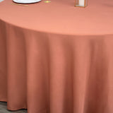 Terracotta (Rust) Seamless Polyester Round Tablecloth - 120inch