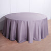 132Inch Violet Amethyst Seamless Polyester Round Tablecloth
