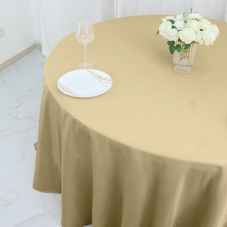 Elevate Your Table Setting with the 132" Round Tablecloth