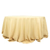 132inch Champagne 200 GSM Seamless Premium Polyester Round Tablecloth