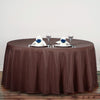 132Inch Chocolate Seamless Polyester Round Tablecloth