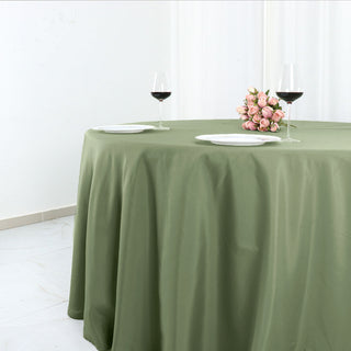 Elevate Your Event Decor with the Dusty Sage Green Round Tablecloth