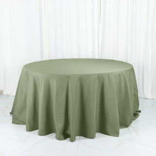 Create a Stunning Event with the Dusty Sage Green Round Tablecloth