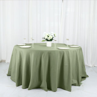 Add Elegance to Your Event with the Dusty Sage Green Round Tablecloth