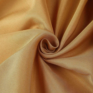 Experience the Luxury of Polyester with the Gold Round Tablecloth