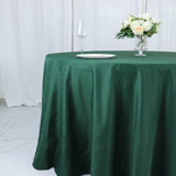 132Inch Hunter Emerald Green Seamless Polyester Round Tablecloth