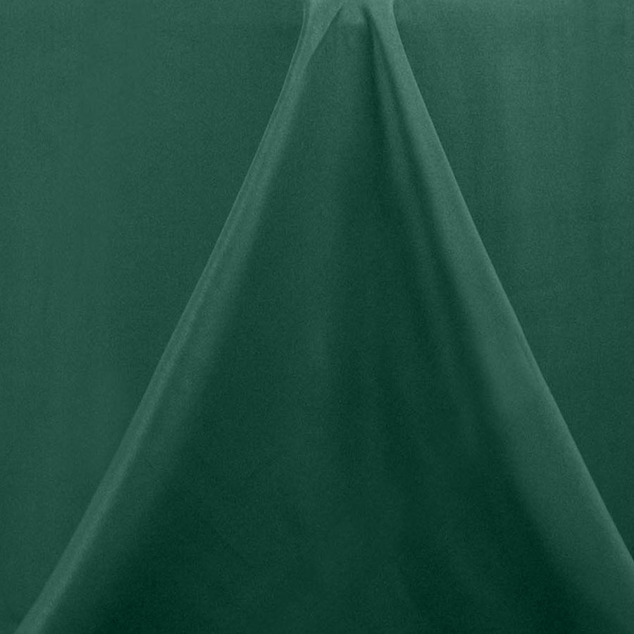 132inch Hunter Emerald Green 200 GSM Seamless Premium Polyester Round Tablecloth#whtbkgd