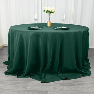 Elevate Your Event with the Hunter Emerald Green Tablecloth