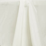 132inch Ivory 200 GSM Seamless Premium Polyester Round Tablecloth#whtbkgd