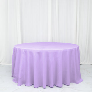 Add Elegance to Your Event with the Lavender Lilac Seamless Polyester Round Tablecloth