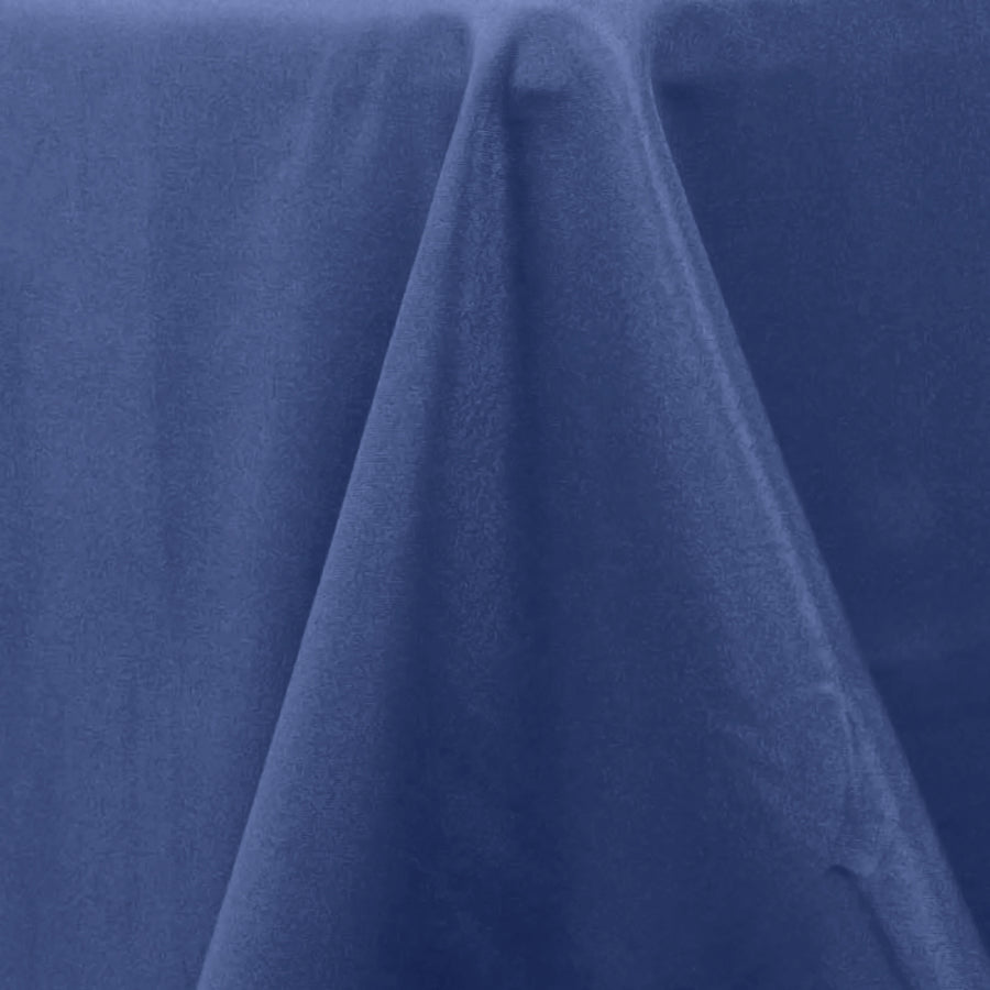 132inch Navy Blue 200 GSM Seamless Premium Polyester Round Tablecloth#whtbkgd