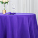 132inch Purple 200 GSM Seamless Premium Polyester Round Tablecloth

