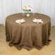 132Inch Taupe Seamless Polyester Round Tablecloth