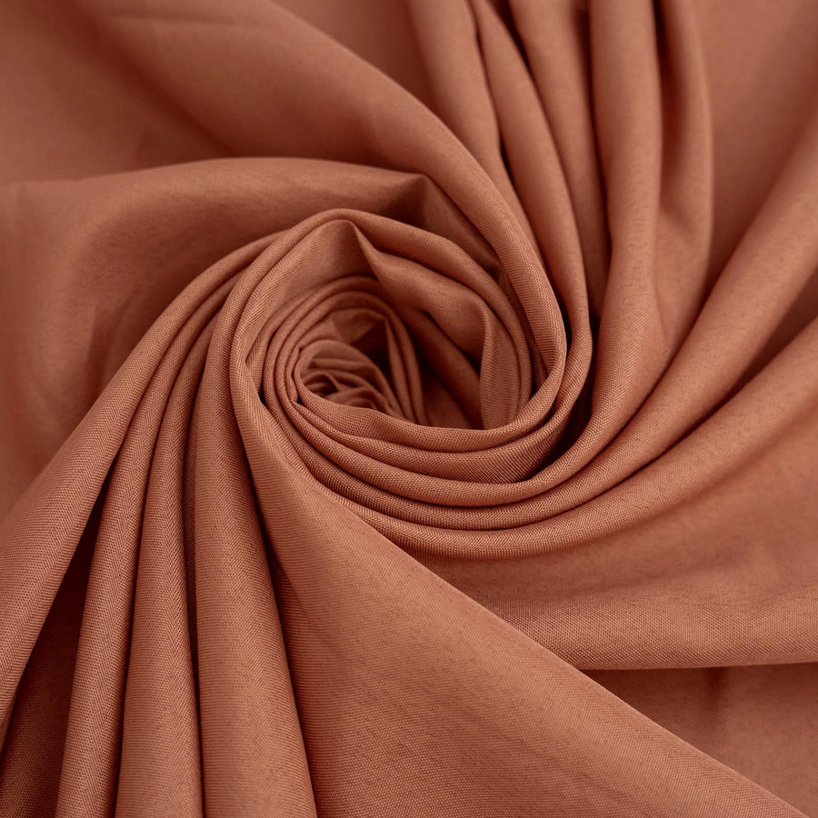 Terracotta (Rust) Seamless Polyester Round Tablecloth - 132inch#whtbkgd