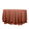 132inch Terracotta 200 GSM Seamless Premium Polyester Round Tablecloth