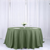 132Inch Olive Green Seamless Polyester Round Tablecloth