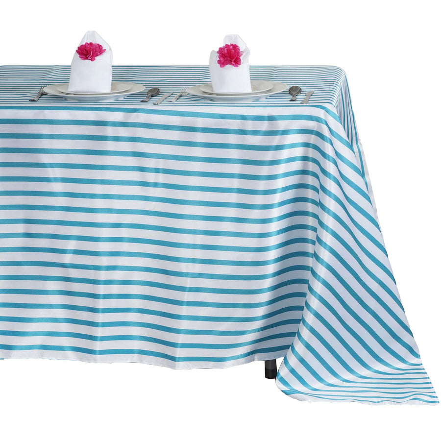 60x102" Satin Tablecloth | Stripe Satin Tablecloth