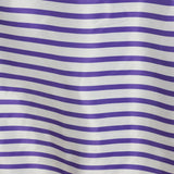 60 inch x126 inch White/Purple Striped Satin Tablecloth#whtbkgd