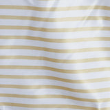 90 inch x132 inch White/Champagne Stripe Satin Tablecloth