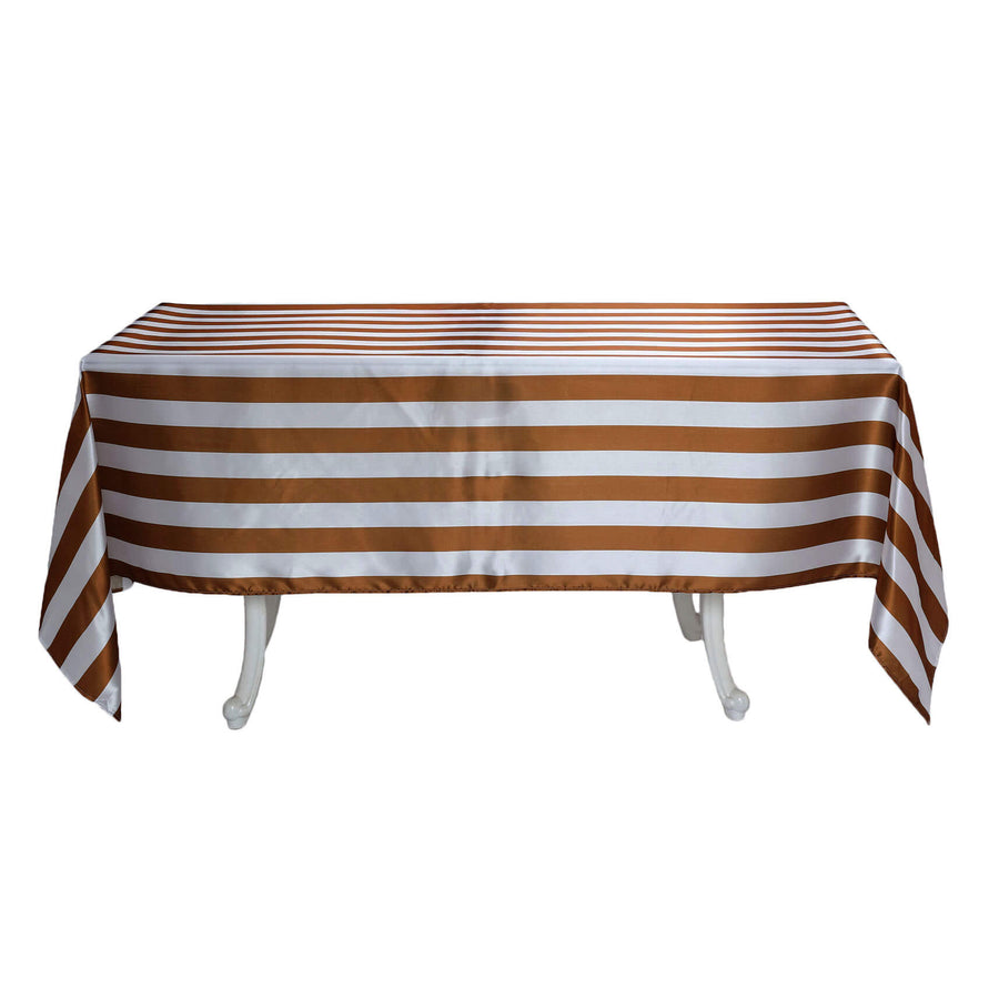 Striped Satin Tablecloth, Rectangle Tablecloth, Wedding Tablecloths